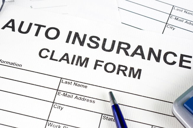 Auto insurance claim form