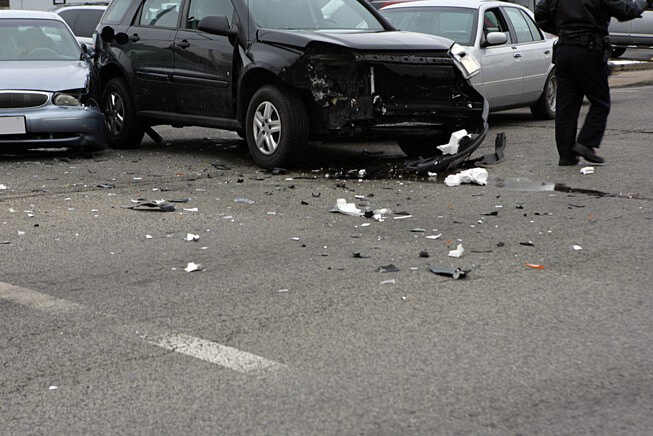 Multi vehicle collision car accident