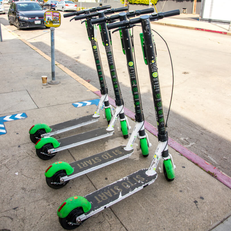 Electric scooters in Los Angeles